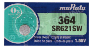 muRata (Was Sony) 364 SR621SW Silver Oxide Watch Battery 1.55v