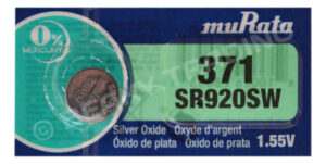 muRata (Was Sony) 371 SR920SW Silver Oxide Watch Battery 1.55v