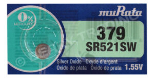 muRata (Was Sony) 379 SR521SW Silver Oxide Watch Battery 1.55v