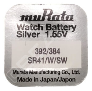 muRata (Was Sony)384 SR41SW Silver Oxide Watch Battery 1.55v