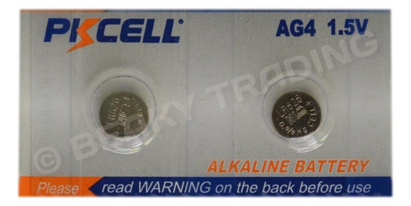 PK Cell AG4 Alkaline Battery 1.5v (2-Pack)