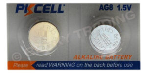 PK Cell AG8 Alkaline Battery 1.5v (2-Pack)