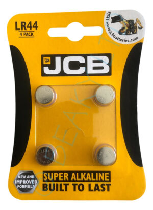 JCB LR44 A76 AG13 V13GA Alkaline Battery 1.5v  (4 Pack)