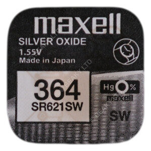 Maxell 364 SR621SW Watch Battery 1.55v