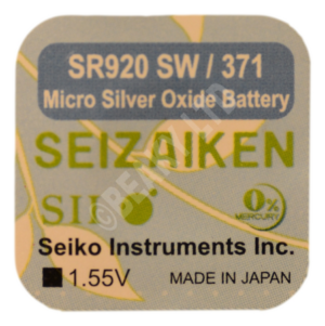 Seizaiken (Made by Seiko) 371 SR920SW Watch Battery 1.55v