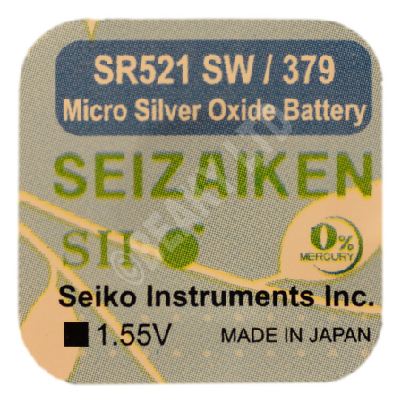 Seizaiken (Made by Seiko) 379 SR521SW Watch Battery 1.55v