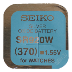 Seiko SB-BN 370 SR920W Silver Oxide Watch Battery 1.55v