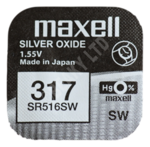 Maxell 317 SR516SW Watch Battery 1.55v