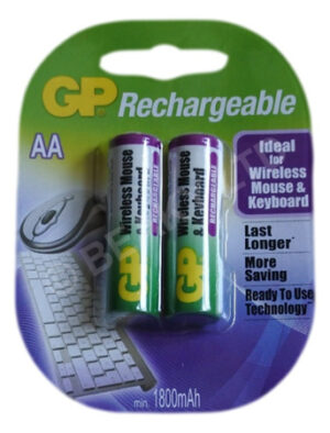 GP AA Rechargeable Battery Set (Keyboard & Mouse Pack) 1800 mAh [2 Pack]