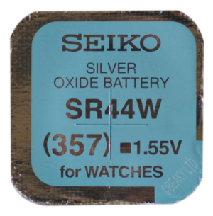 Seiko 357 SR44W Silver Oxide Watch Battery 1.55v