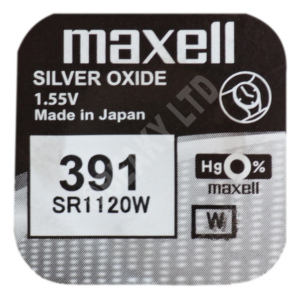 Maxell 391 SR1120W Watch Battery 1.55v