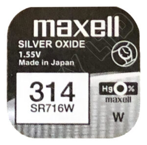 Maxell 314 SR716W Watch Battery 1.55v