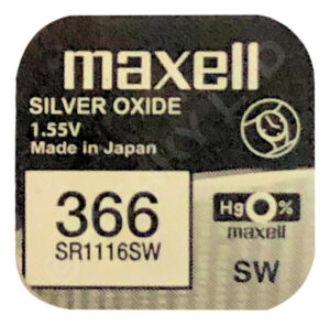 Maxell 366 SR1116W Watch Battery 1.55v