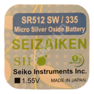 Seizaiken (Made by Seiko) 335 SR512SW Watch Battery 1.55v