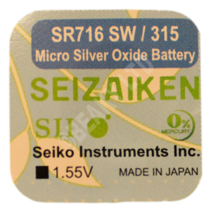 Seizaiken (Made by Seiko) 315 SR716SW Watch Battery 1.55v