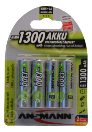 Ansmann AA NiMH Rechargeable Battery 1300 mAh (Pack of 4)