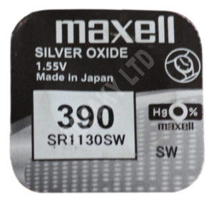 Maxell 390 SR1130SW Watch Battery 1.55v