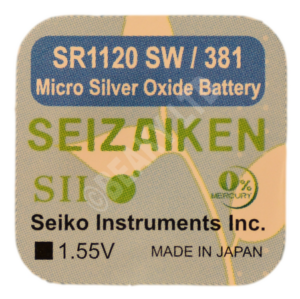 Seizaiken (Made by Seiko) 381 SR1120SW Watch Battery 1.55v