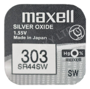 Maxell 303 SR44SW Watch Battery 1.55v