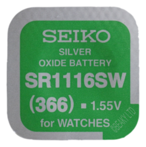 Seiko 366 SR1116SW Silver Oxide Watch Battery 1.55v