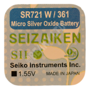 Seizaiken (Made by Seiko) 361 SR721W Watch Battery 1.55v