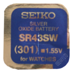 Seiko SB-A8 301 SR43SW Silver Oxide Watch Battery 1.55v