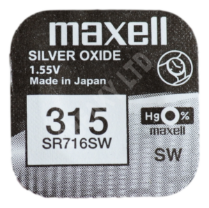 Maxell 315 SR716SW Watch Battery 1.55v