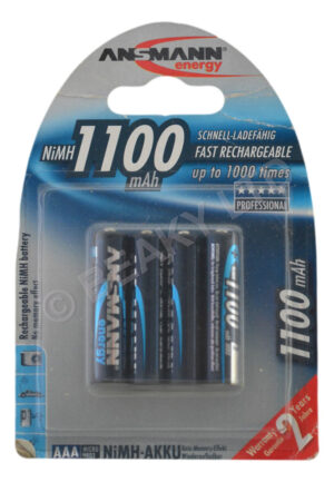 Ansmann Rechargeable AAA Battery 1100 mAh [1 x 4 Pack]